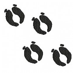 Stickdatei - Rudolf Hufabdruck Fußabdruck Rentier